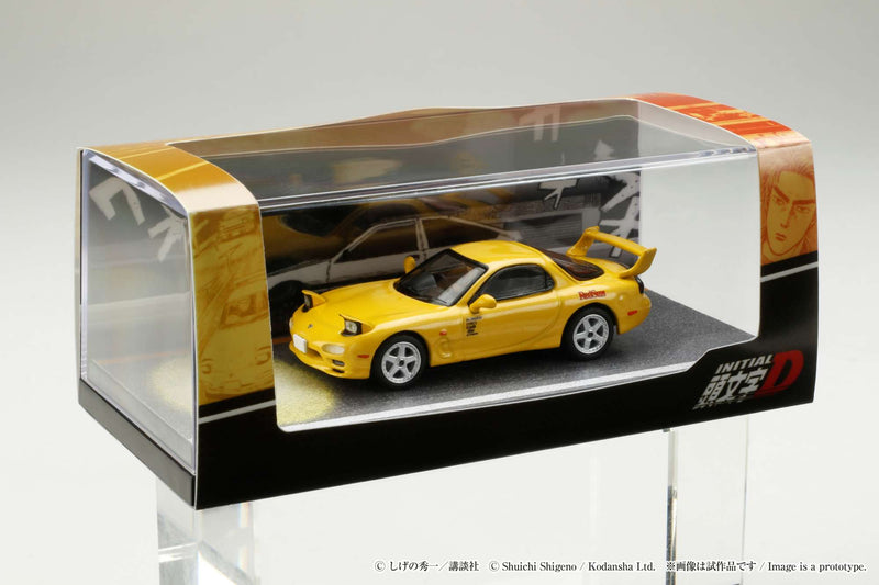 Hobby Japan 1:64 Mazda RX-7 (FD3S) Red Suns Initial D vs Takumi Fujiwara with Keisuke Takahashi Figure