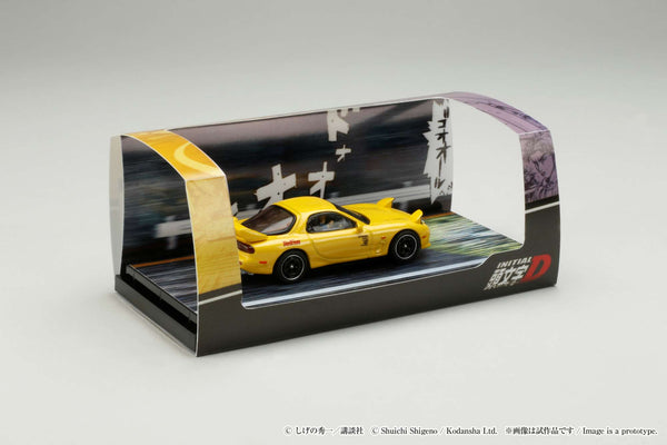 Hobby Japan 1:64 Mazda RX-7 (FD3S) Red Suns Initial D vs Takeshi Nakazato with Keisuke Takahashi Figure