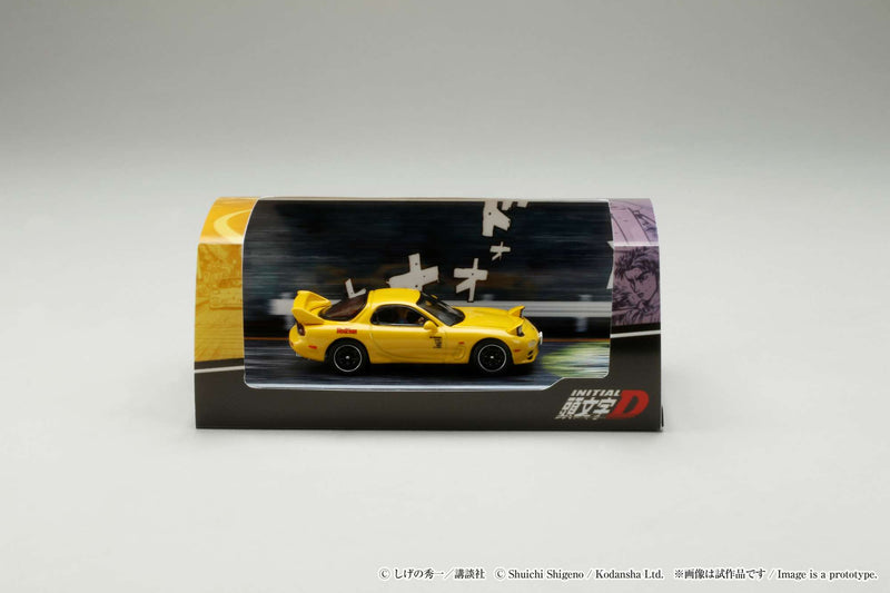 Hobby Japan 1:64 Mazda RX-7 (FD3S) Red Suns Initial D vs Takeshi Nakazato with Keisuke Takahashi Figure
