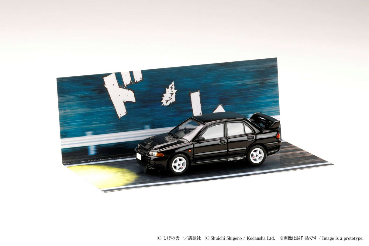 *PREORDER* Hobby Japan 1:64 Mitsubishi Lancer RS Evolution III / INITIAL D Kyoichi Sudo VS Ryosuke Takahashi