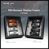 MotorHelix 1:18 Nissan Skyline (R34) Bumper Display Frame in Orange / White