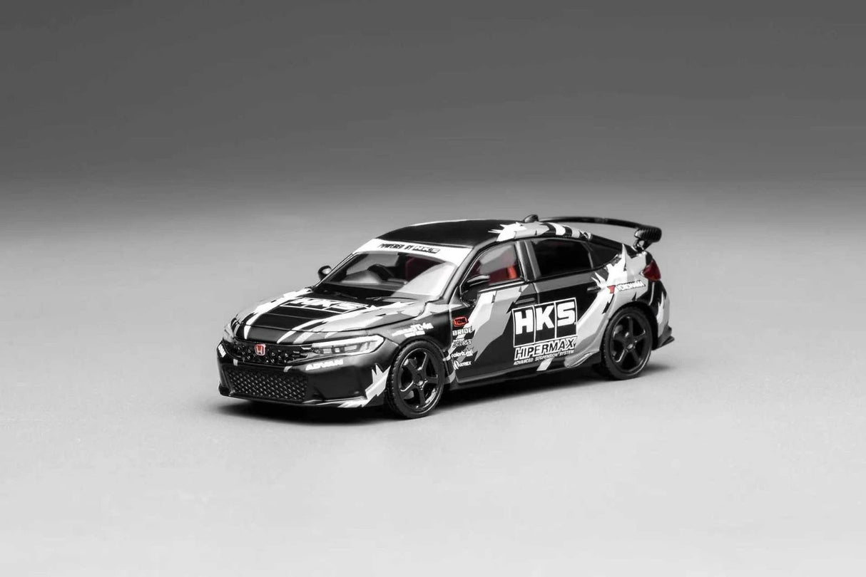 *PREORDER* MotorHelix 1:64 Honda Civic Type-R (FL5) HKS Livery in Matte Black