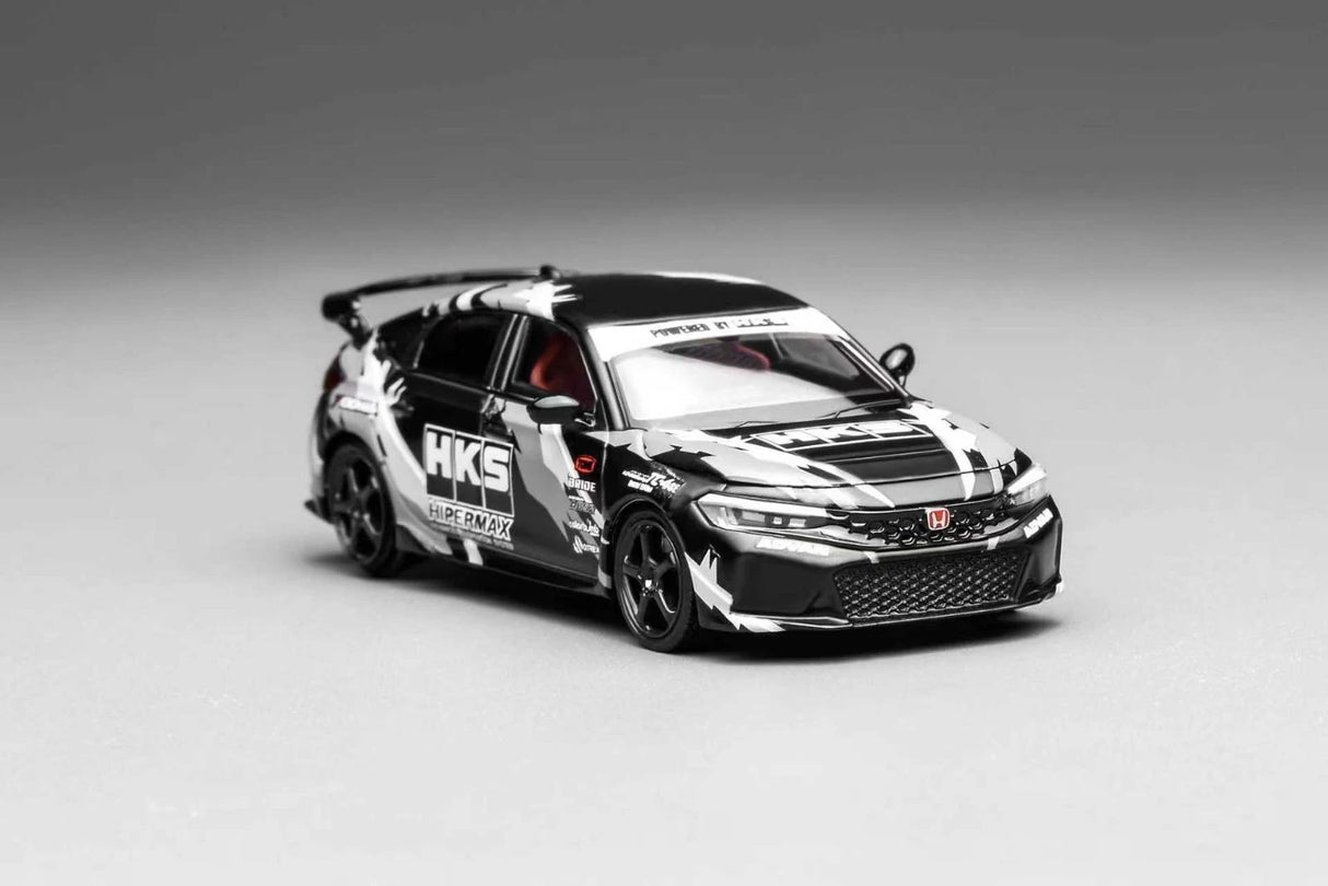 *PREORDER* MotorHelix 1:64 Honda Civic Type-R (FL5) HKS Livery in Matte Black