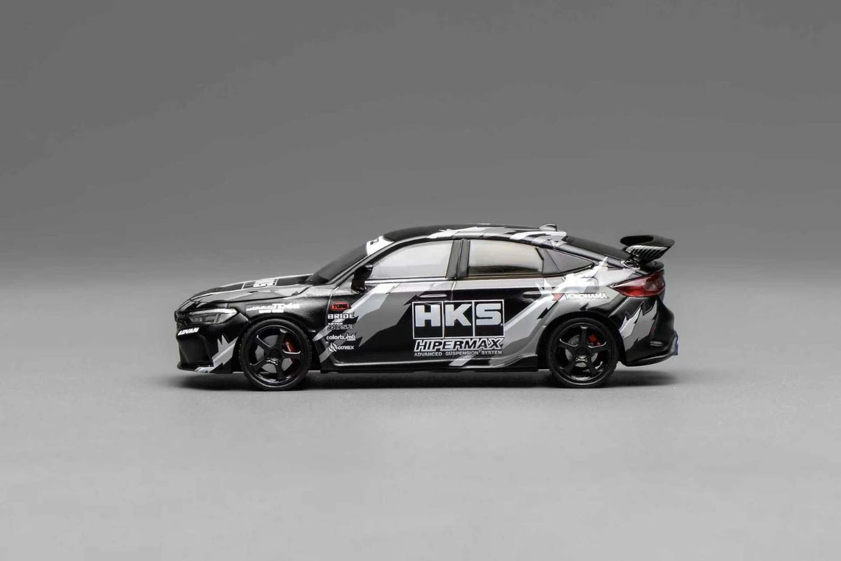*PREORDER* MotorHelix 1:64 Honda Civic Type-R (FL5) HKS Livery in Matte Black