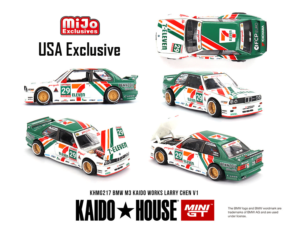 PREORDER* MINIGT KAIDO HOUSE 1:64 BMW M3 Kaido Works Larry V1 USA