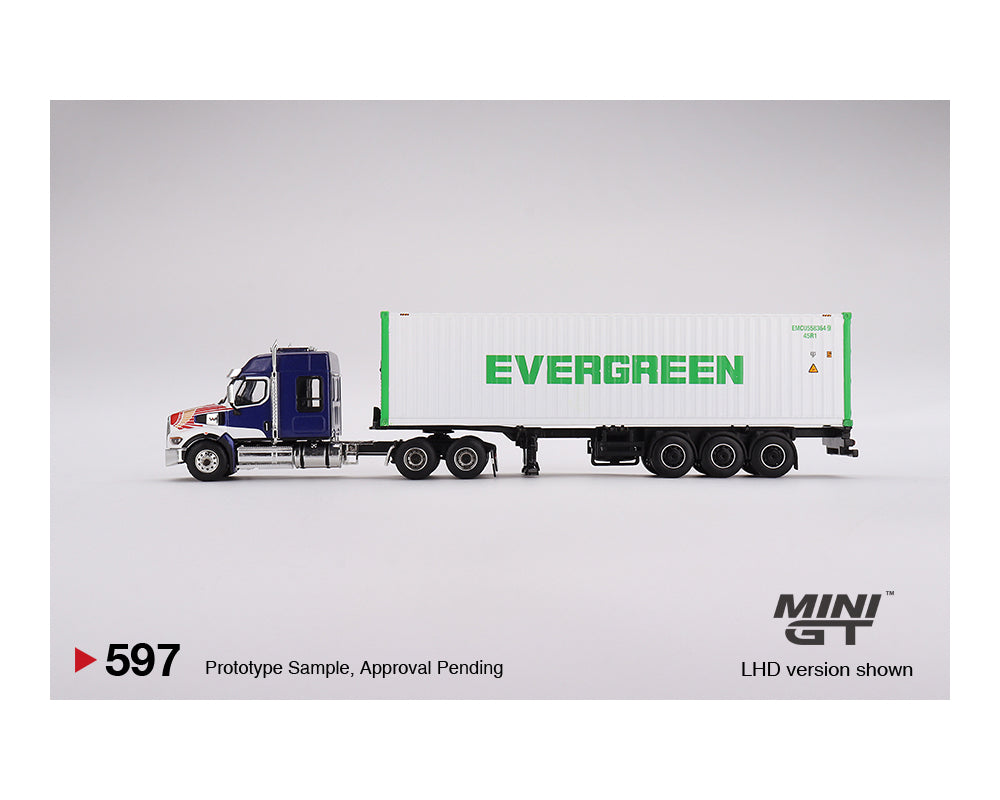MINIGT 1:64 Western Star 49X with 40′ Reefer Container EVERGREEN