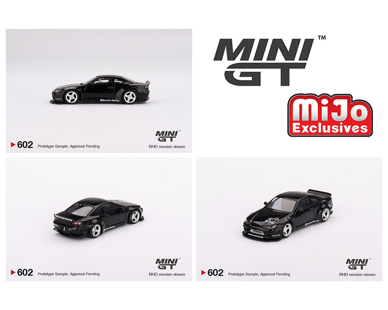 MINIGT 1:64 Nissan Silvia (S15) Rocket Bunny in Black Pearl