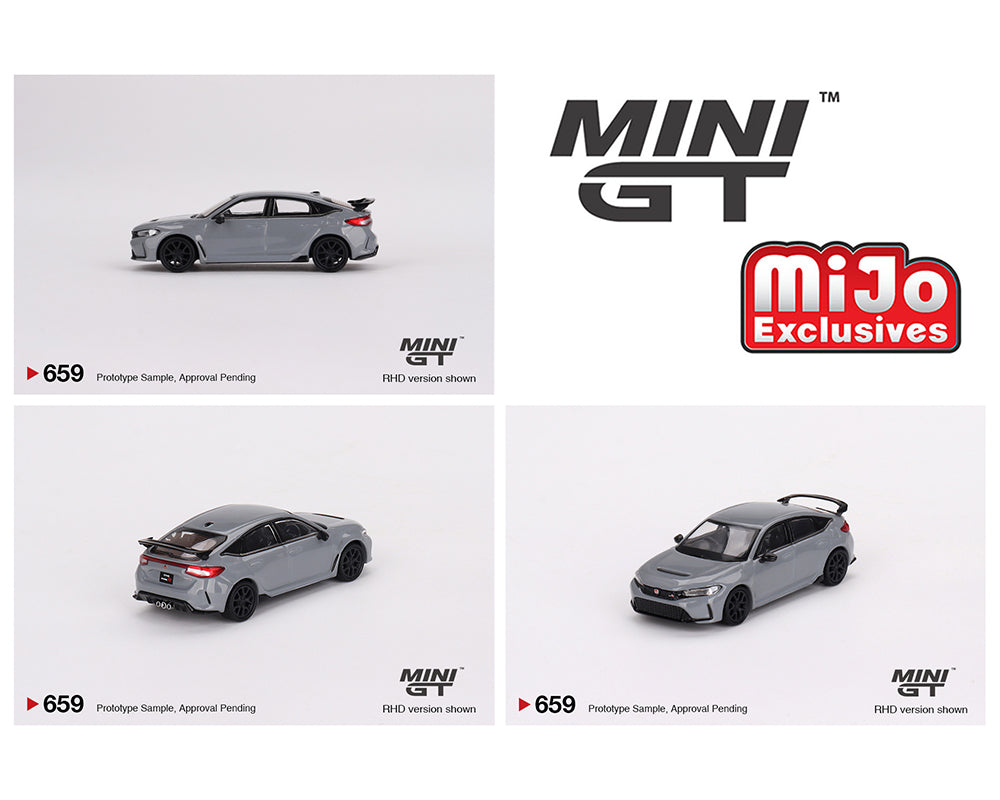 MINI GT 1/64 Honda Civic Type R in Sonic Gray Pearl 2023 – Model