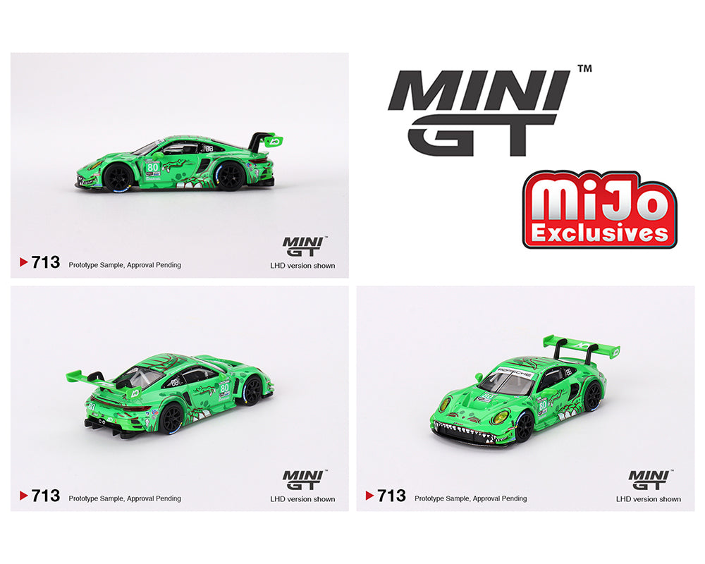 MINI GT 1:64 Porsche 911 GT3 R #80 GTD AO Racing 2023 IMSA Sebring 12 Hrs