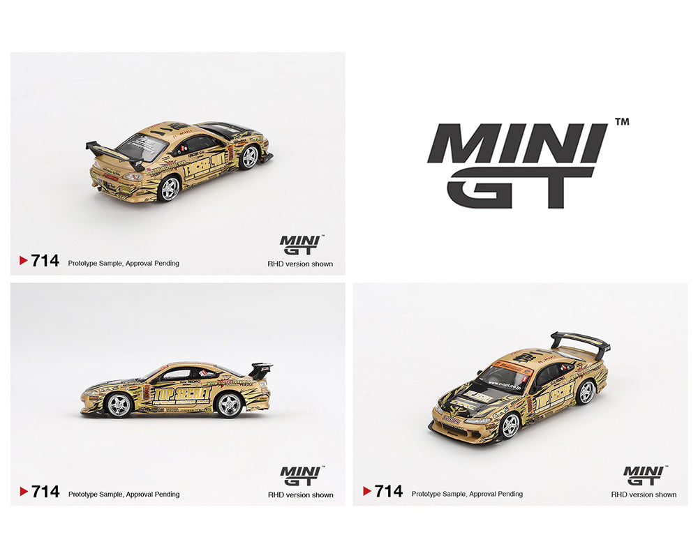 *PREORDER* MINI GT 1:64 Nissan Silvia (S15) Top Secret D1GP in Gold
