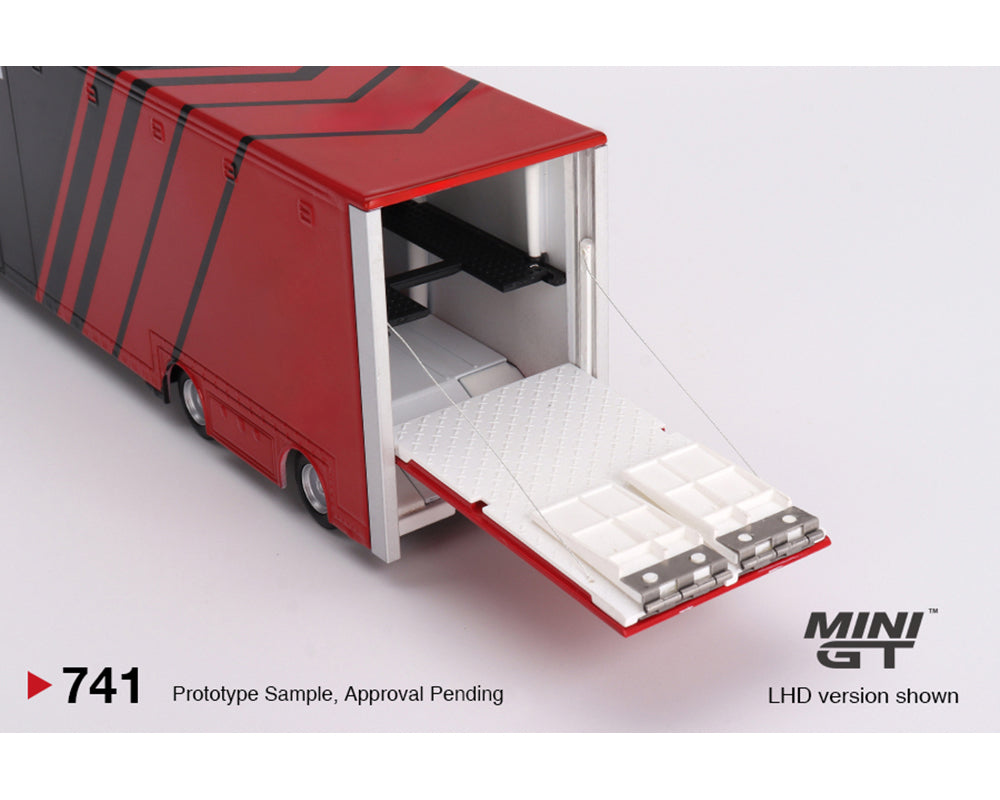 MINI GT 1:64 Mercedes-Benz Actros Racing Transporter 