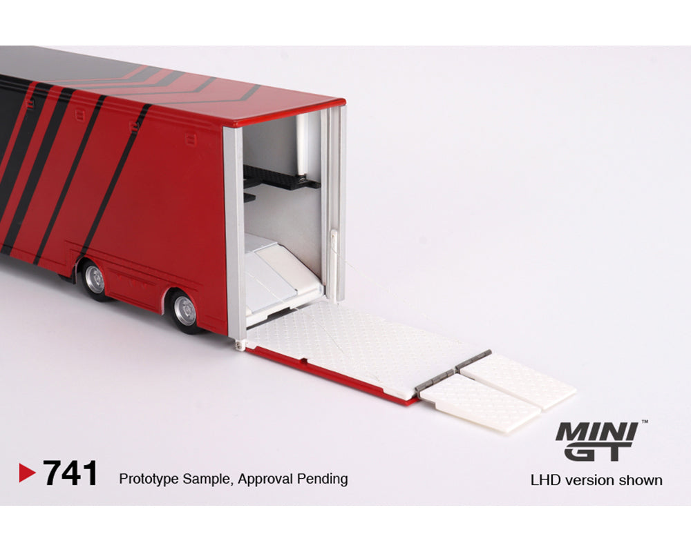 MINI GT 1:64 Mercedes-Benz Actros Racing Transporter 