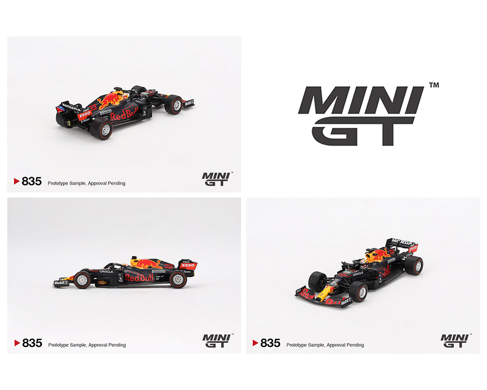 MINI GT 1:64 Red Bull RB16B #33 Max Verstappen 2021 Abu Dhabi Grand Prix  Winner