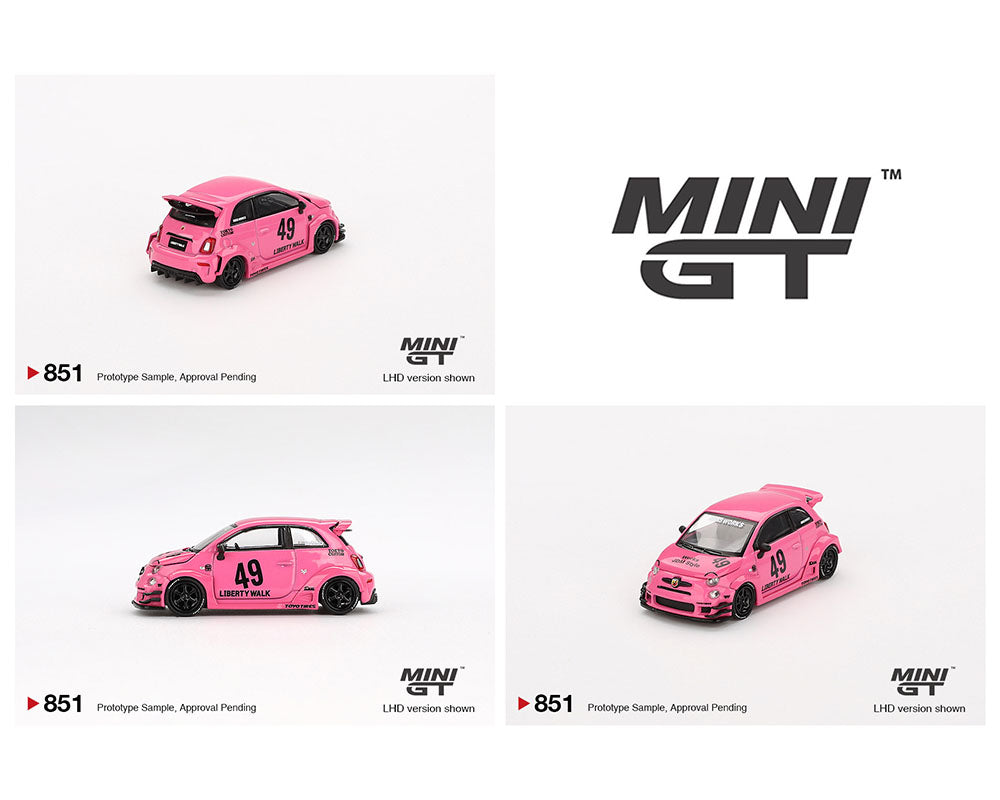 MINIGT 1:64 ABARTH 595 LB-WORKS x Abas Works in Pink
