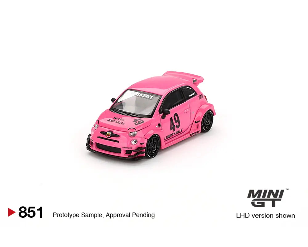MINIGT 1:64 ABARTH 595 LB-WORKS x Abas Works in Pink