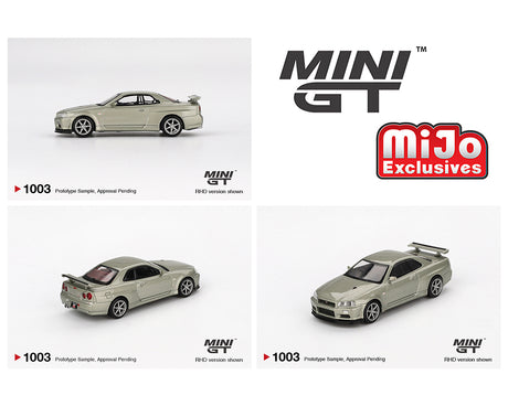*PREORDER* MINI GT 1:64  Nissan Skyline GT-R (R34) V-Spec II Nür in Millennium Jade