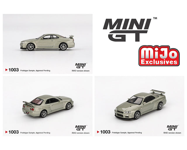 *PREORDER* MINI GT 1:64  Nissan Skyline GT-R (R34) V-Spec II Nür in Millennium Jade