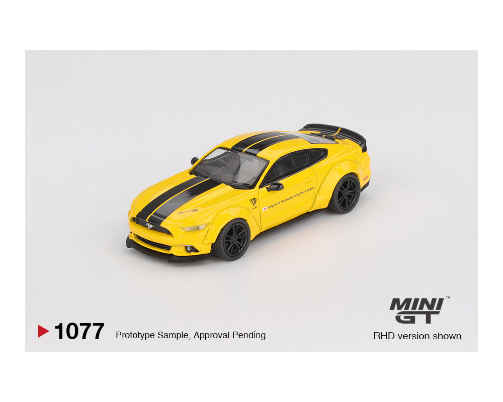 PREORDER* MINI GT 1:64 Ford Mustang LB-WORKS in Triple Yellow