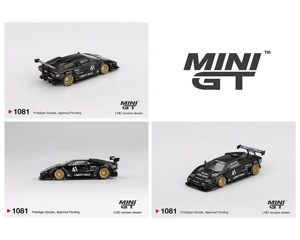 MINI GT 1:64 Lamborghini Countach LB-WORKS in Black – Model Cars Houston