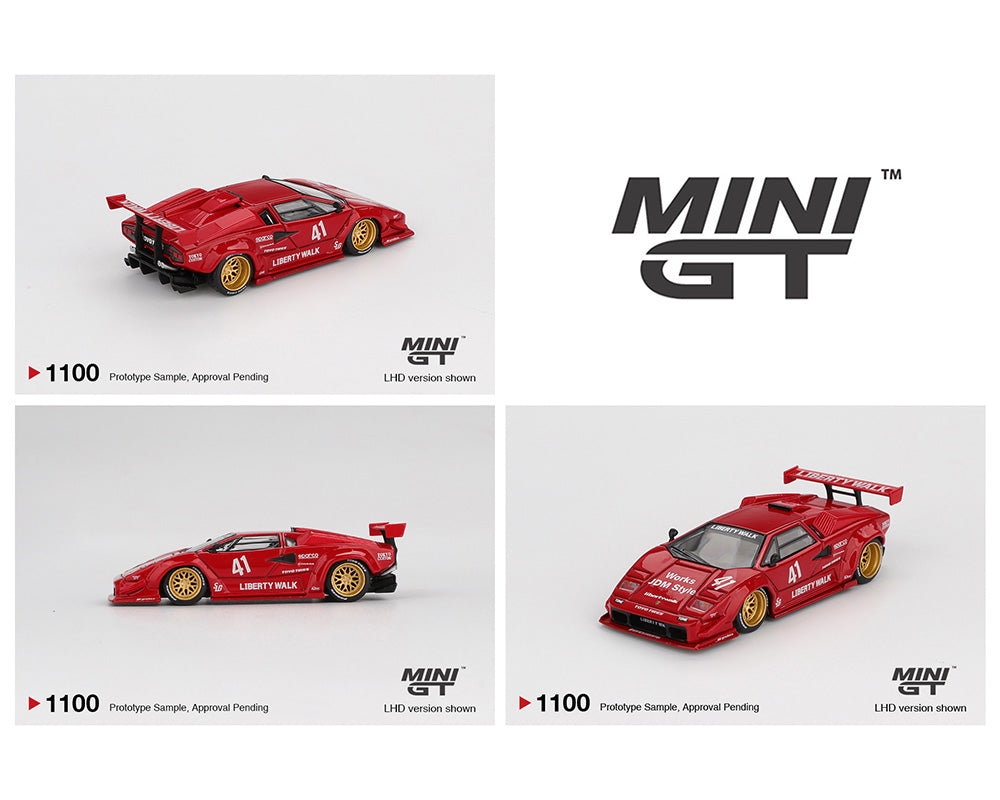 *PREORDER* MINI GT 1:64 Lamborghini Countach LB-WORKS-  Red