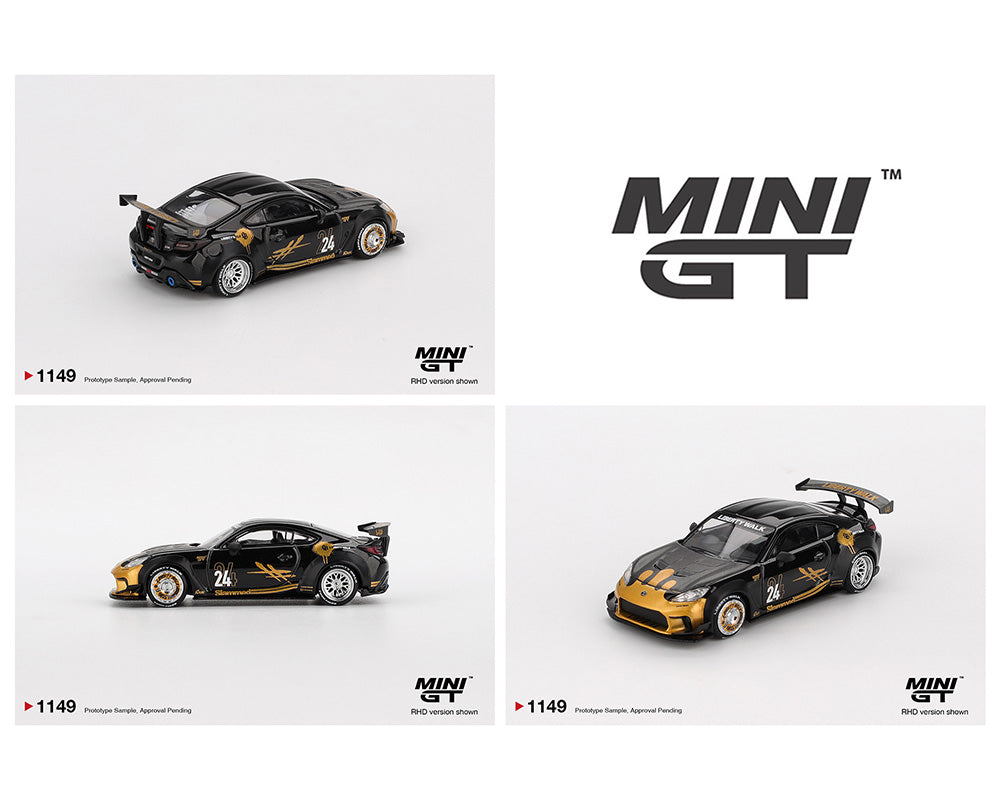 MINI GT 1/64 トヨタ GR86 LB★Nation LB Gold PREORDER* MINI GT 1:64 Toyota GR86 LB Nation – Black/Gold
