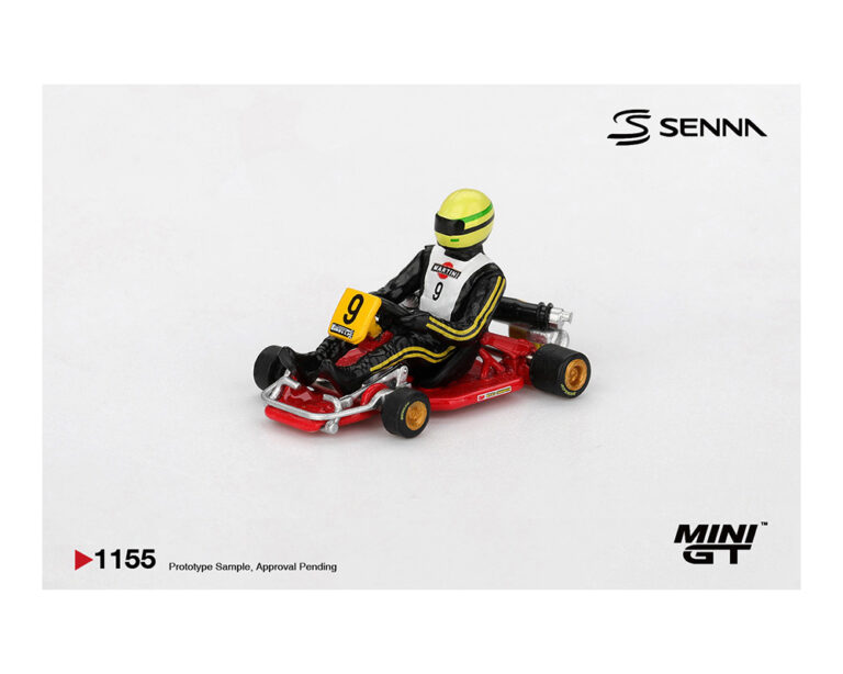*PREORDER* MINIGT 1:64 Senna Kart Formula K #9 Ayrton Senna da Silva 1981 Karting World Championship in Red