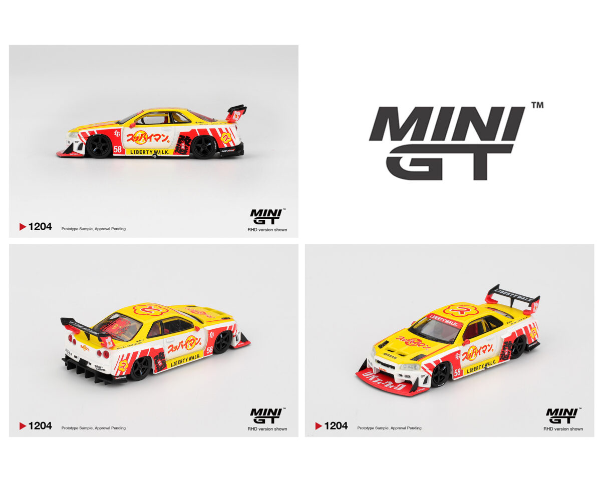 MINI GT LB-ER34スッパイマン オートメッセ　300台限定モデル PREORDER* MINIGT 1:64 Nissan LB-ER34 Super Silhouette Skyline