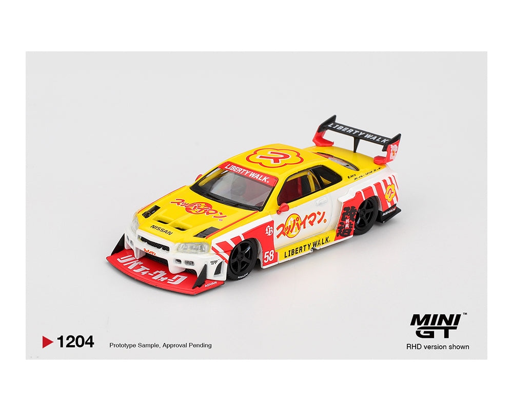 *PREORDER* MINIGT 1:64 Nissan LB-ER34 Super Silhouette Skyline Suppaiman Okinawa 2025