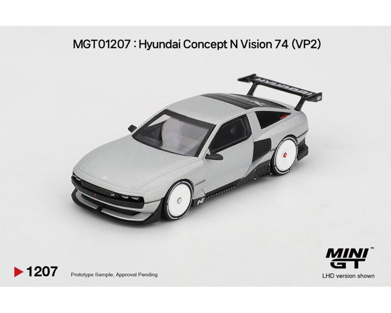 *PREORDER* MINIGT 1:64 Hyundai Concept N Vision 74 (VP2) – Silver – Korea Exclusive