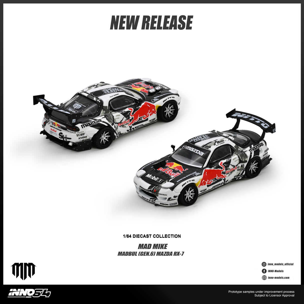 *PREORDER* INNO64 1:64 Mazda RX-7 (FD3S) MAD MIKE "MADBUL GEN6" Edition