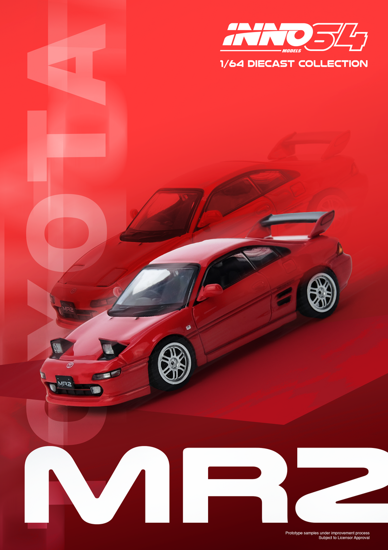 *PREORDER* INNO64 1:64 Toyota MR2 (SW20) in Red