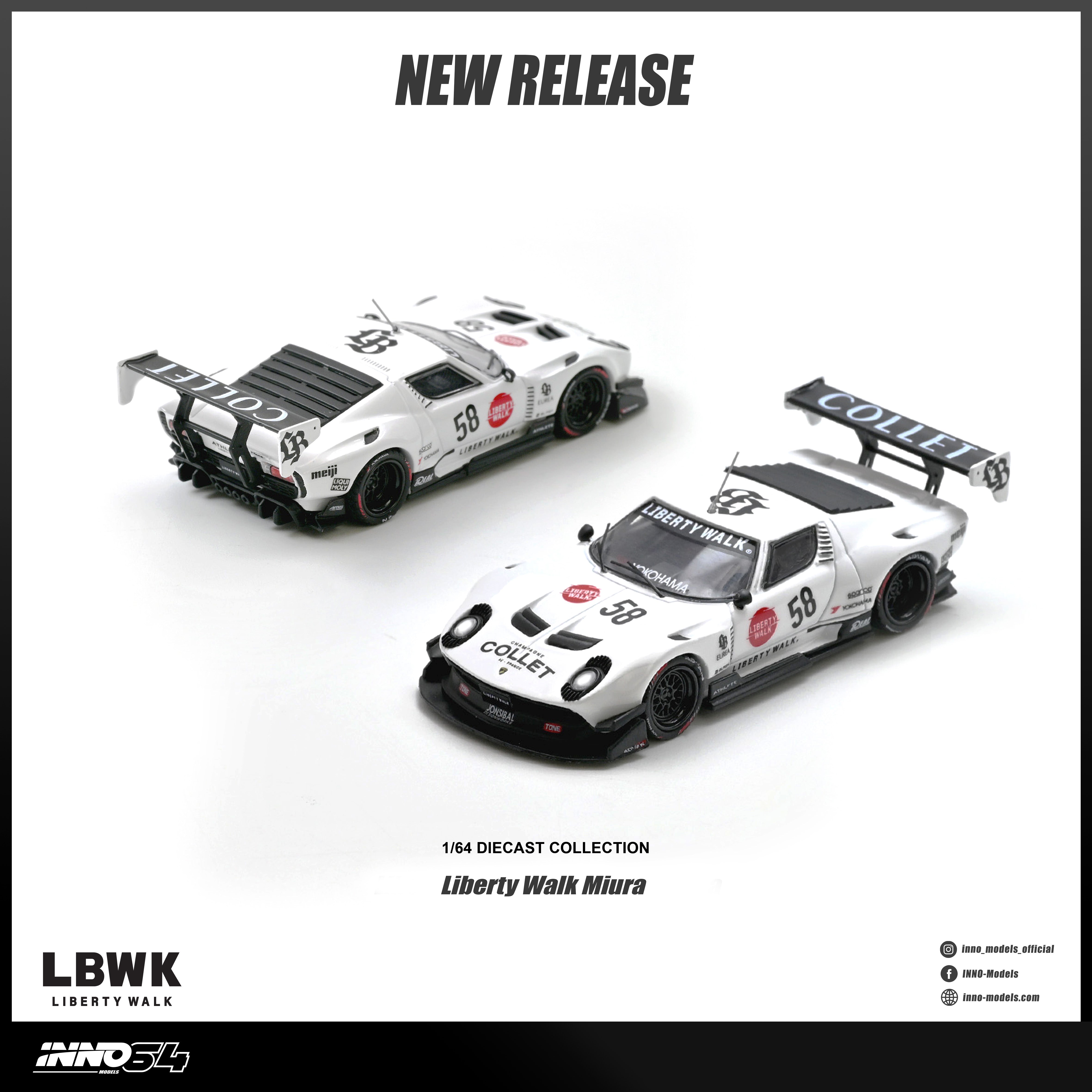 PREORDER* INNO64 1:64 Lamborghini Miura GT LB-Silhouette WORKS