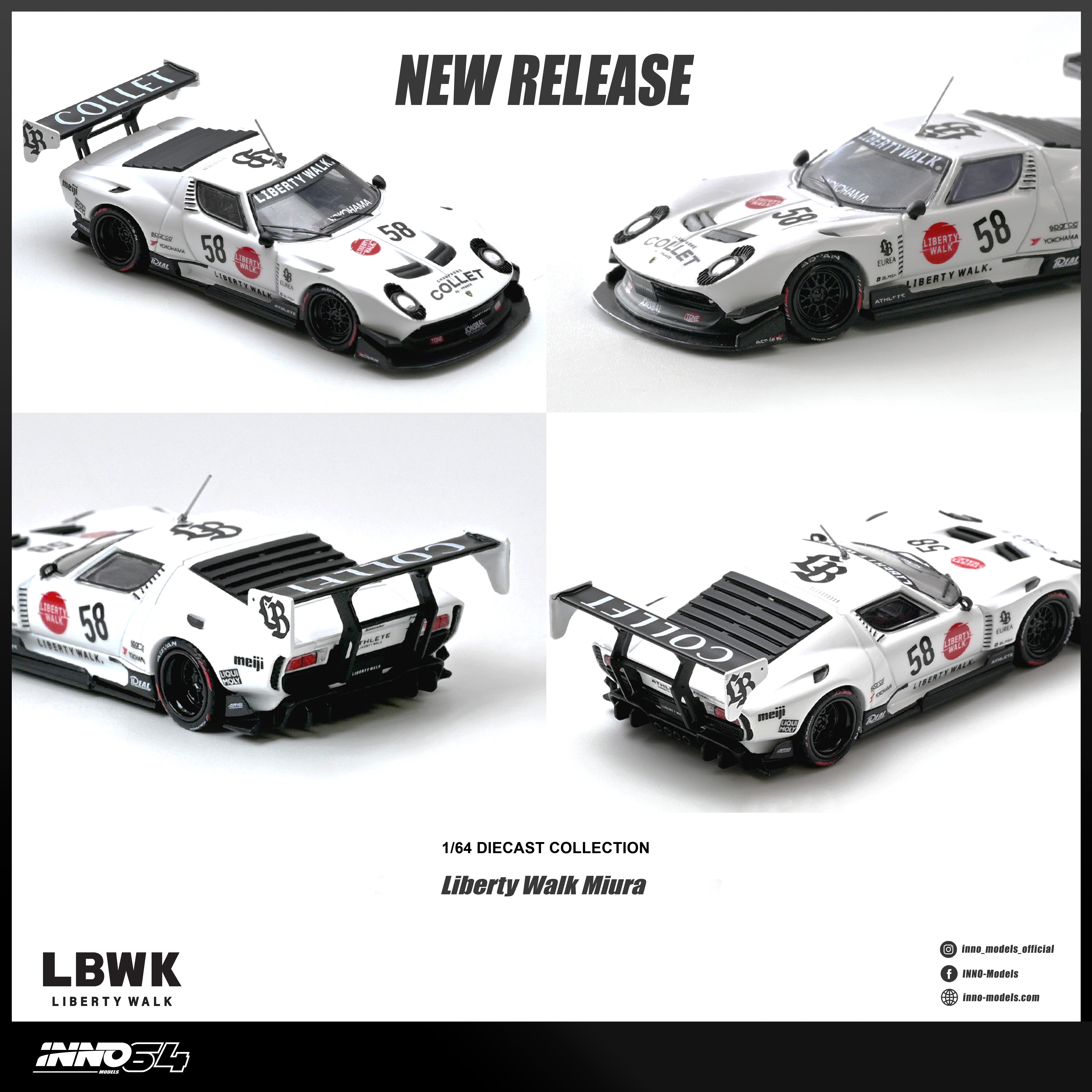PREORDER* INNO64 1:64 Lamborghini Miura GT LB-Silhouette WORKS