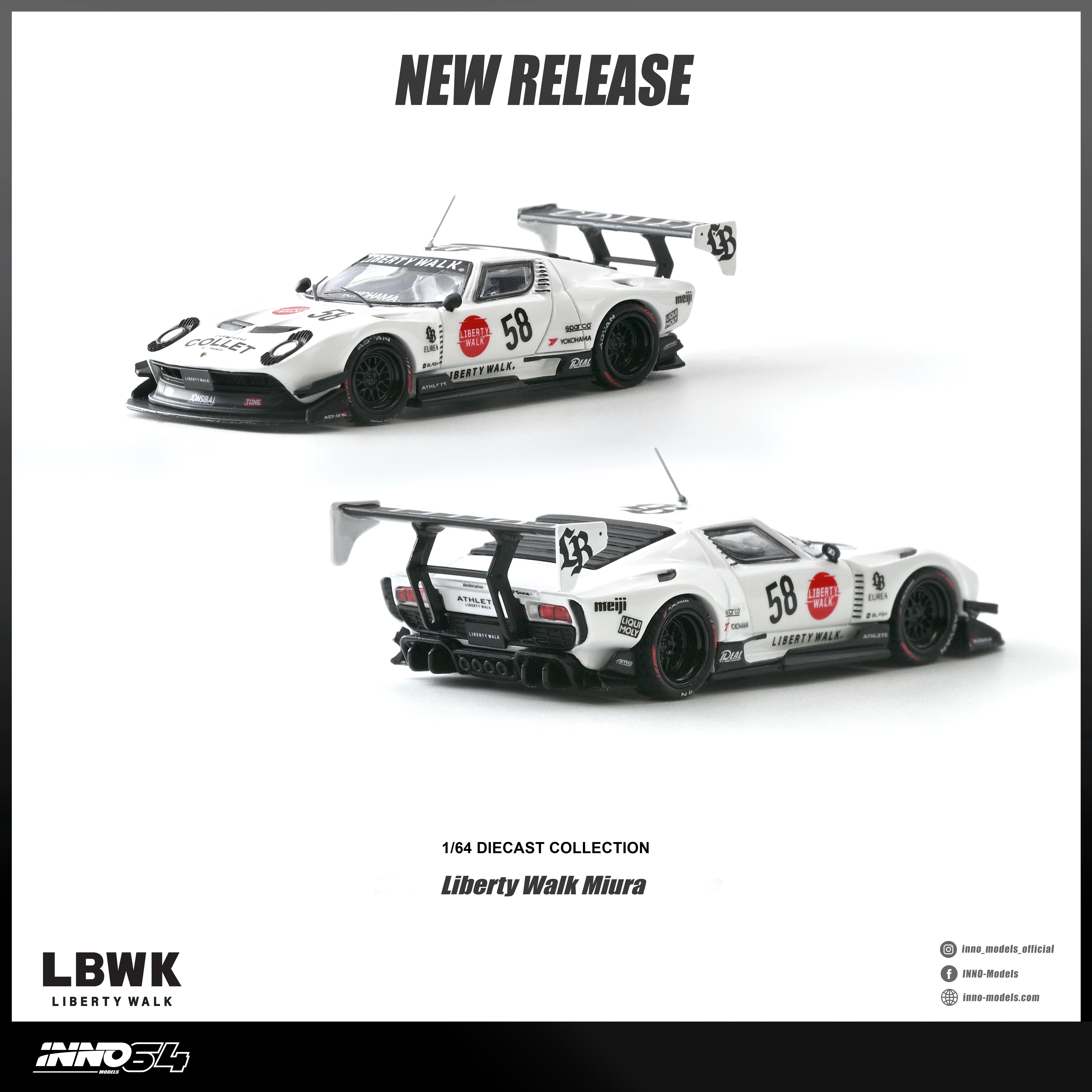 PREORDER* INNO64 1:64 Lamborghini Miura GT LB-Silhouette WORKS