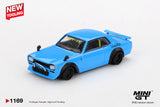 *PREORDER* MINI GT 1:64 Nissan LB★Works HAKOSUKA in Baby Blue