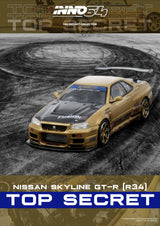 *PREORDER* INNO64 1:64 Nissan Skyline GT-R (R34) TOP SECRET in Gold