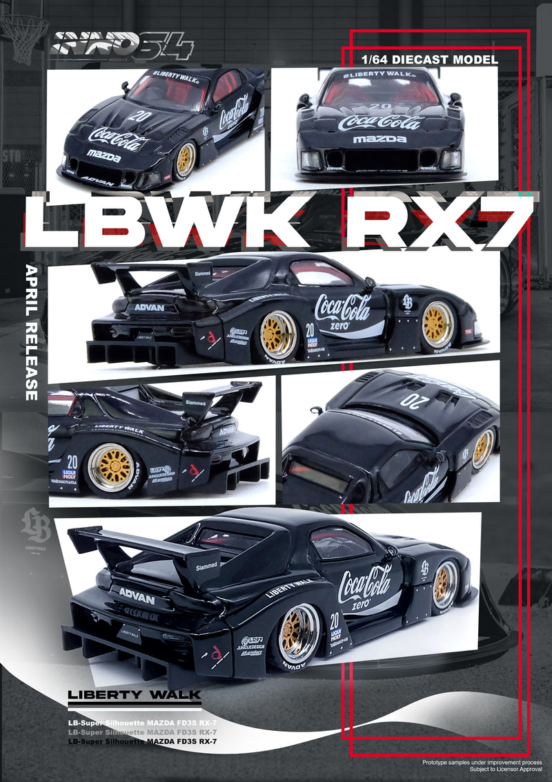 *PREORDER* INNO64 1:64 Mazda RX7 (FD3S) LB-SUPER SILHOUETTE in Black