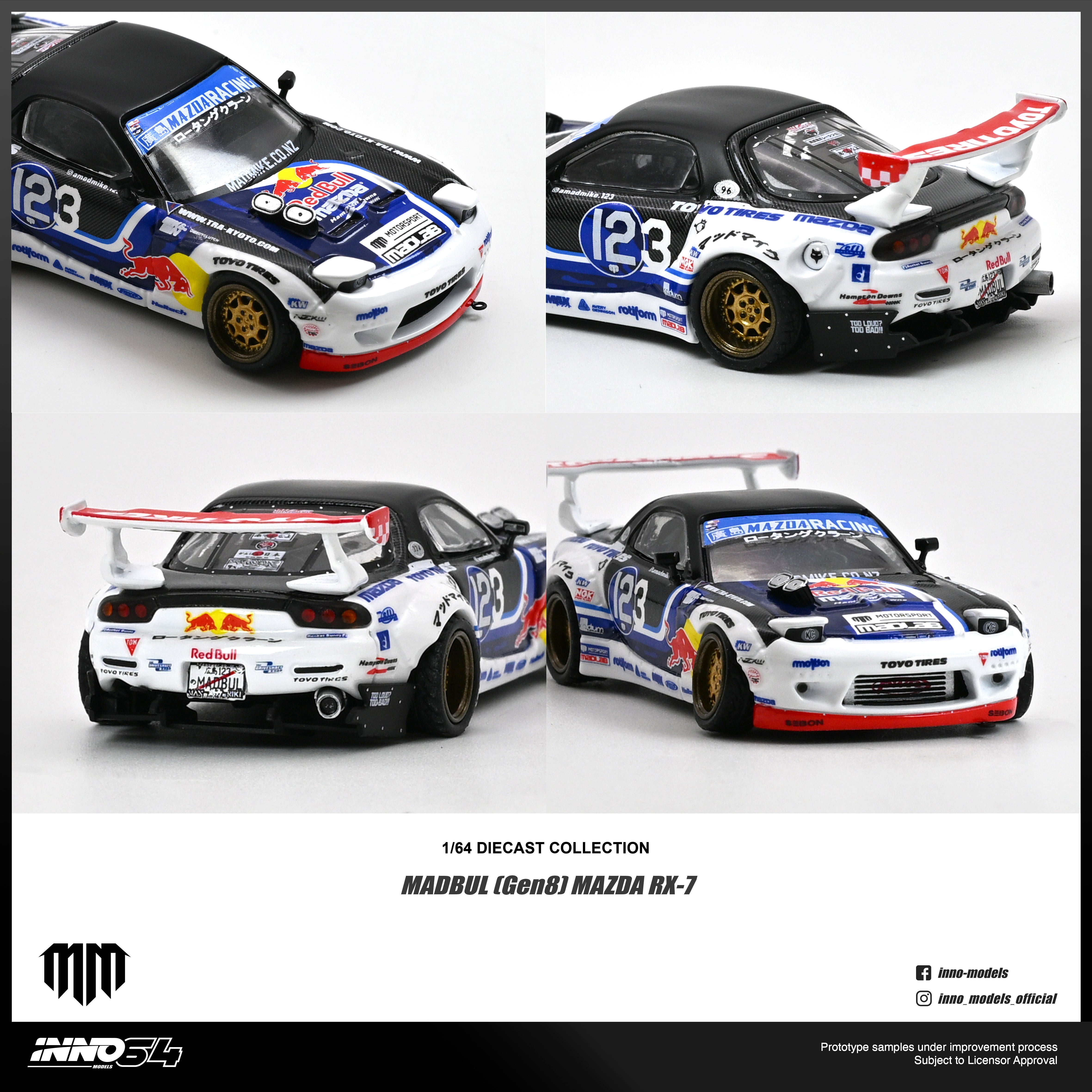 PREORDER* INNO64 1:64 Mazda RX-7 (FD3S) MAD MIKE 