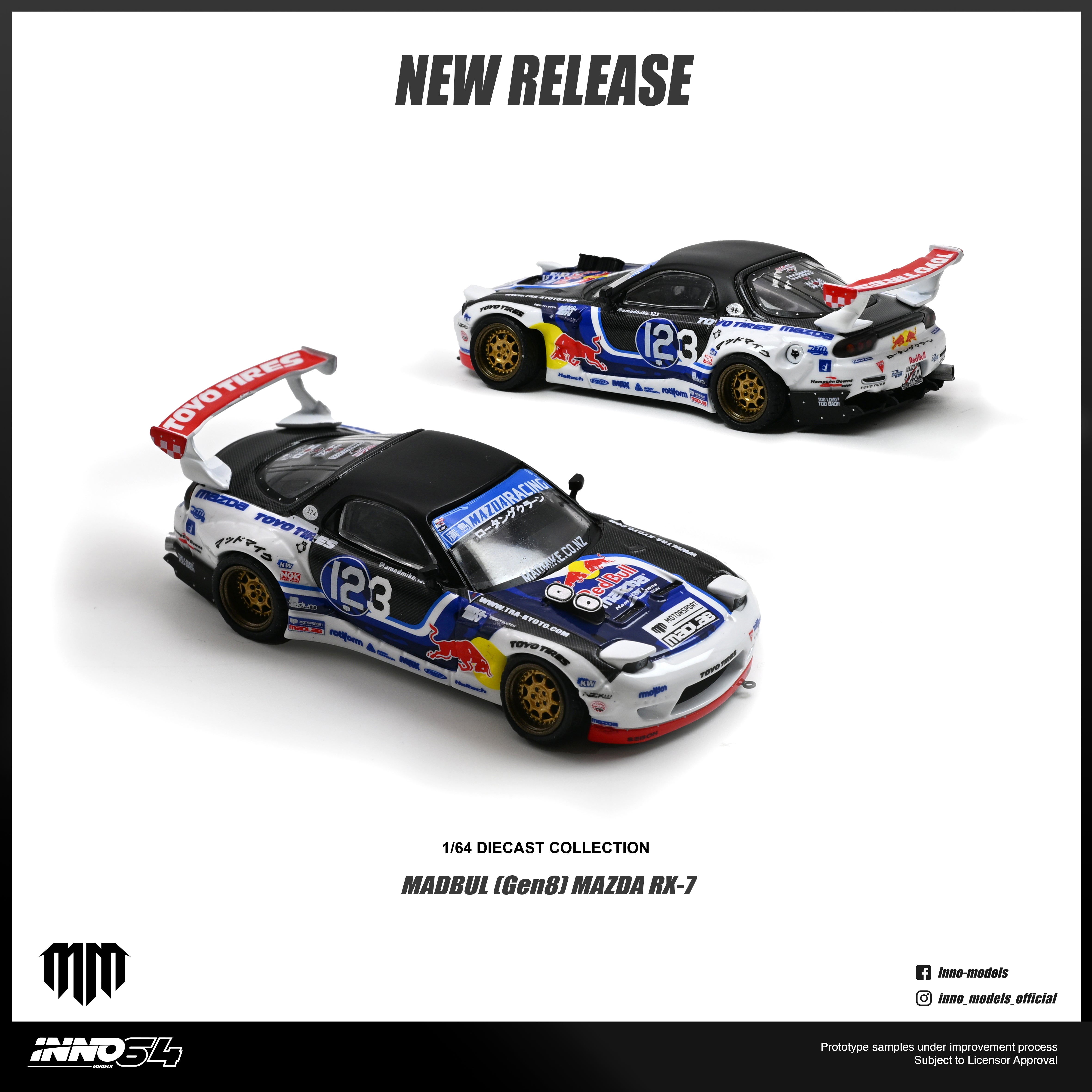 PREORDER* INNO64 1:64 Mazda RX-7 (FD3S) MAD MIKE 