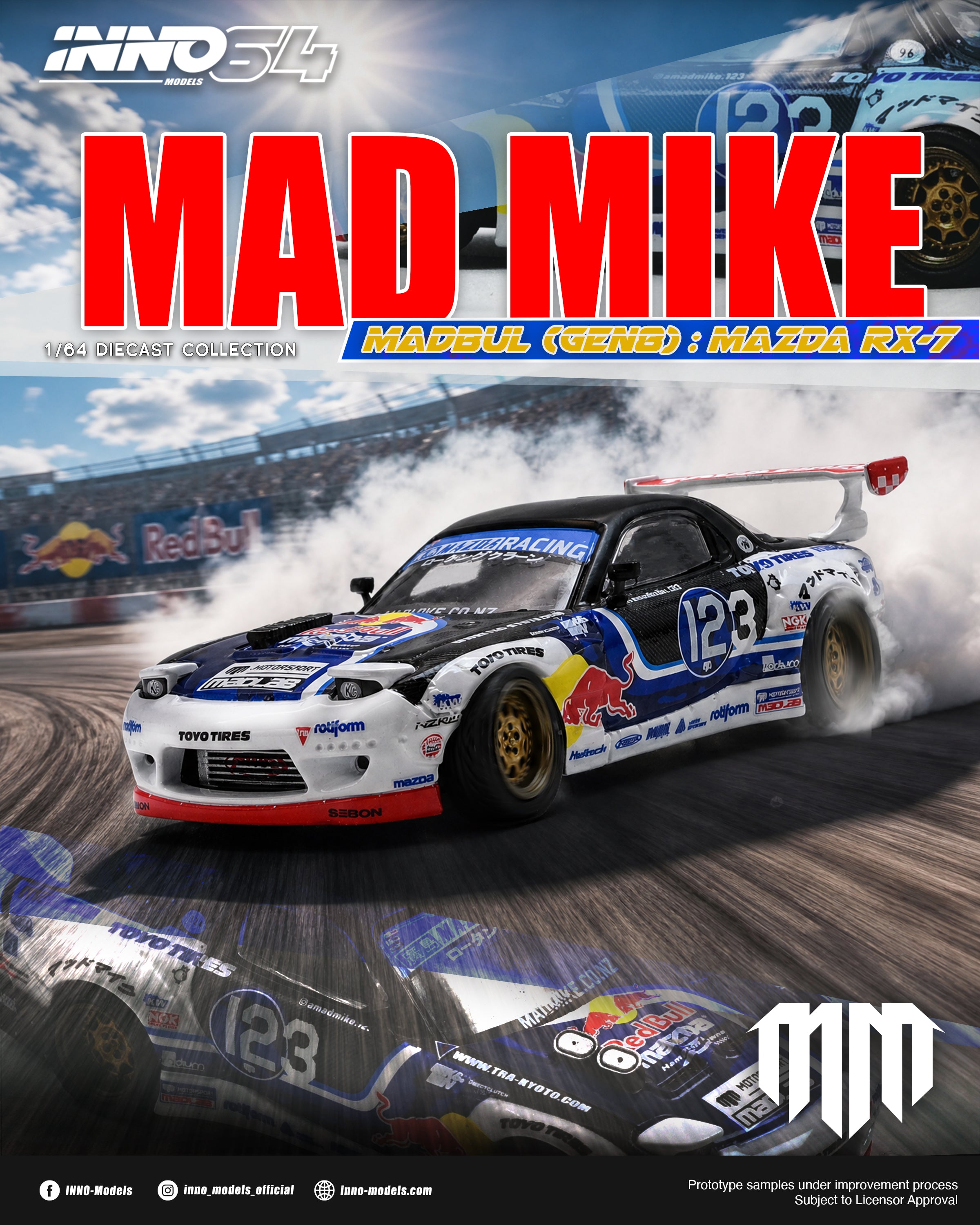 PREORDER* INNO64 1:64 Mazda RX-7 (FD3S) MAD MIKE 