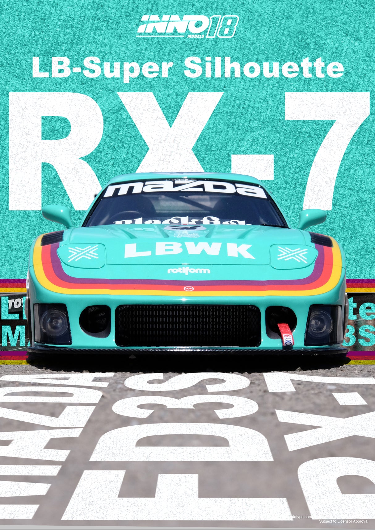 *PREORDER* INNO Models 1/18 Mazda RX-7 (FD3S) Super Silhouette LBWK in Green