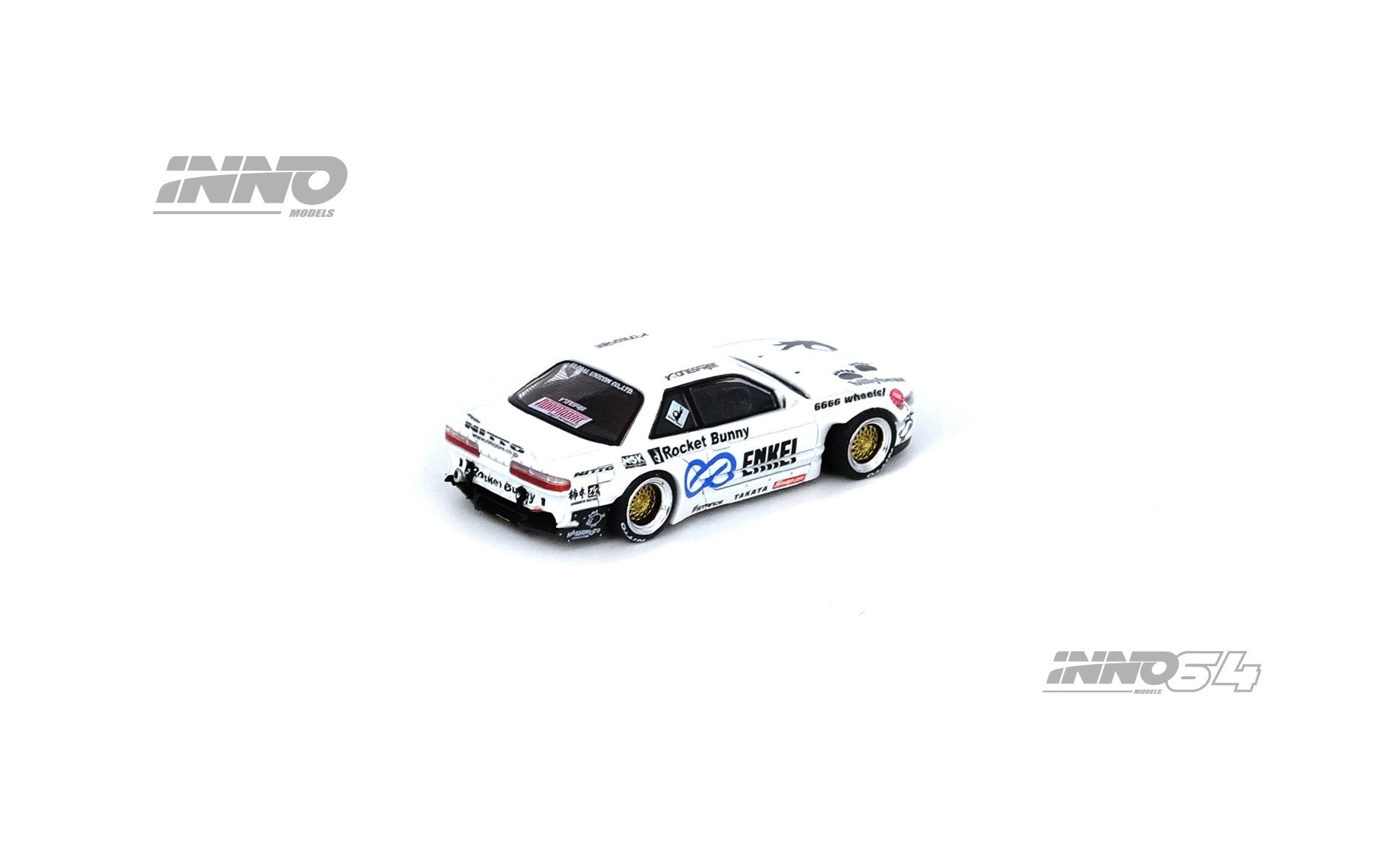 INNO64 1/64 Nissan Silvia (S13) V2 Rocket Bunny in White – Model
