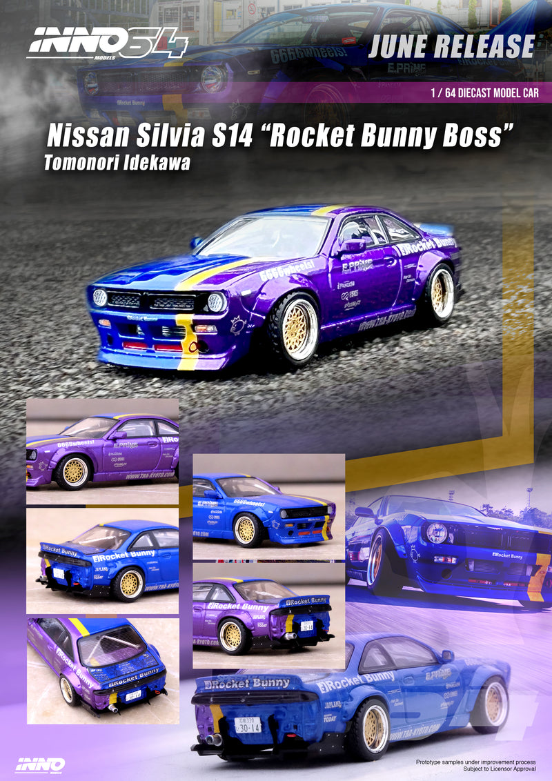 INNO64 1:64 Nissan Silvia (S14) "Rocket Bunny Boss" Tomonori Idekawa
