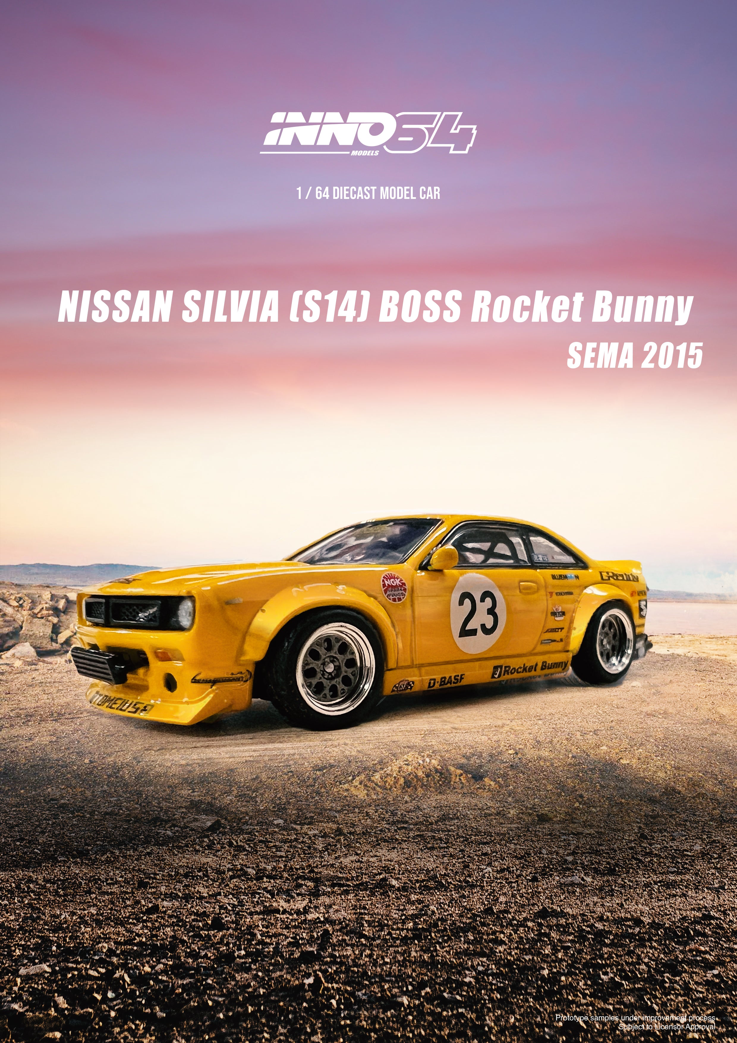 INNO NISSAN SILVIA BOSS “ROCKET BUNNY 1/64 INNO MODEL NISSAN SILVIA S14 ROCKET BUNNY BOSS Tomonori