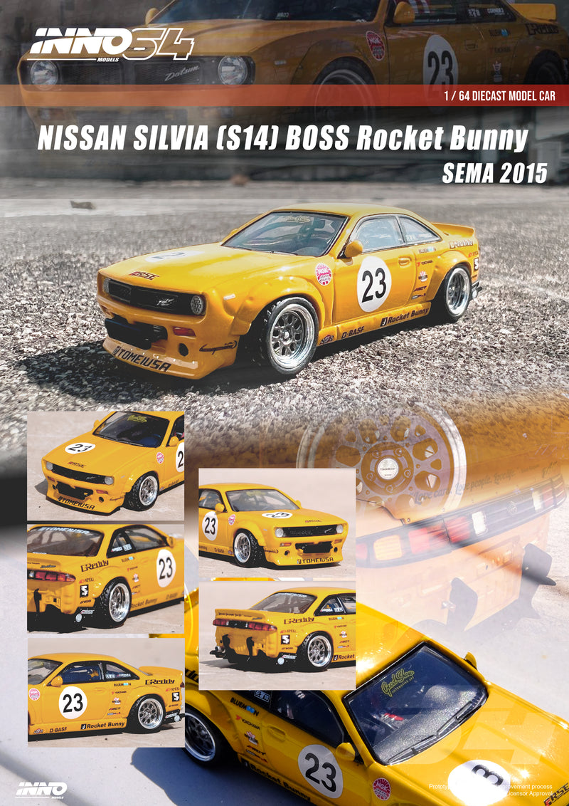 PREORDER* INNO64 1/64 Nissan Silvia (S14) BOSS "Rocket Bunny" SEMA 20