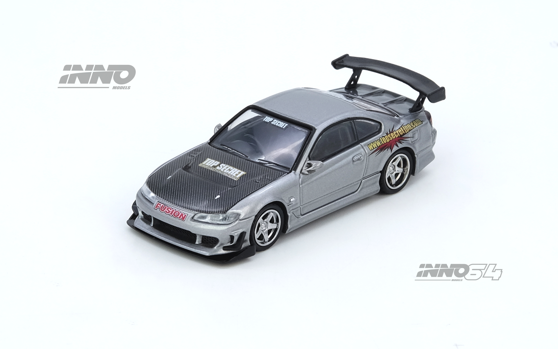 ミニカー Inno 64 TOP SECRET THAILAND SILVIA (S15) INNO64 1:64 Nissan Silvia (S15) TOP SECRET in Silver – Model Cars