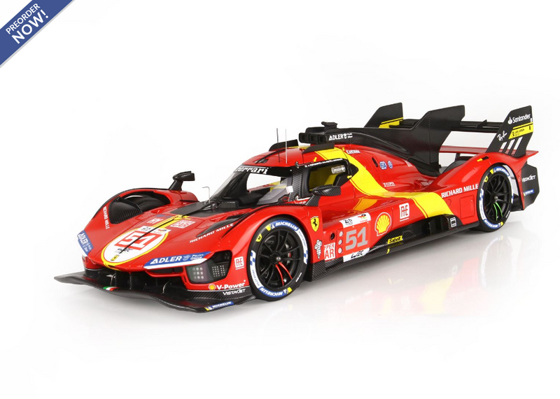 BBR Models 1:18 Ferrari 499P Winner Le Mans 2023 Car N.51
