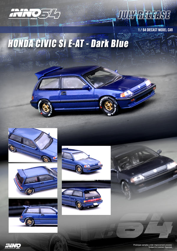 INNO64 1:64 Honda Civic Si E-AT in Dark Blue