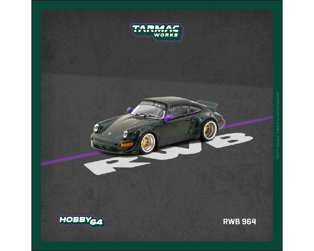 Tarmac Works 1:64 RWB 964 in Green – Model Cars Houston