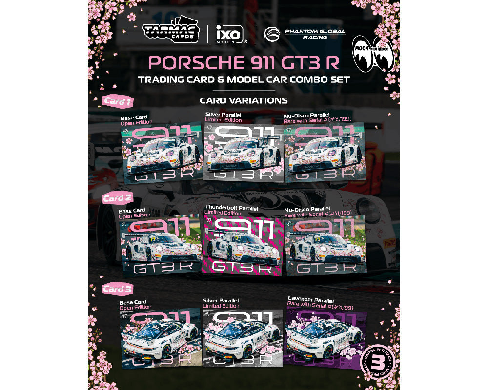 *PREORDER* Tarmac Works 1:64 Porsche 911 GT3 R – Suzuka 1000km IGTC 2025 with Trading Cards Combo